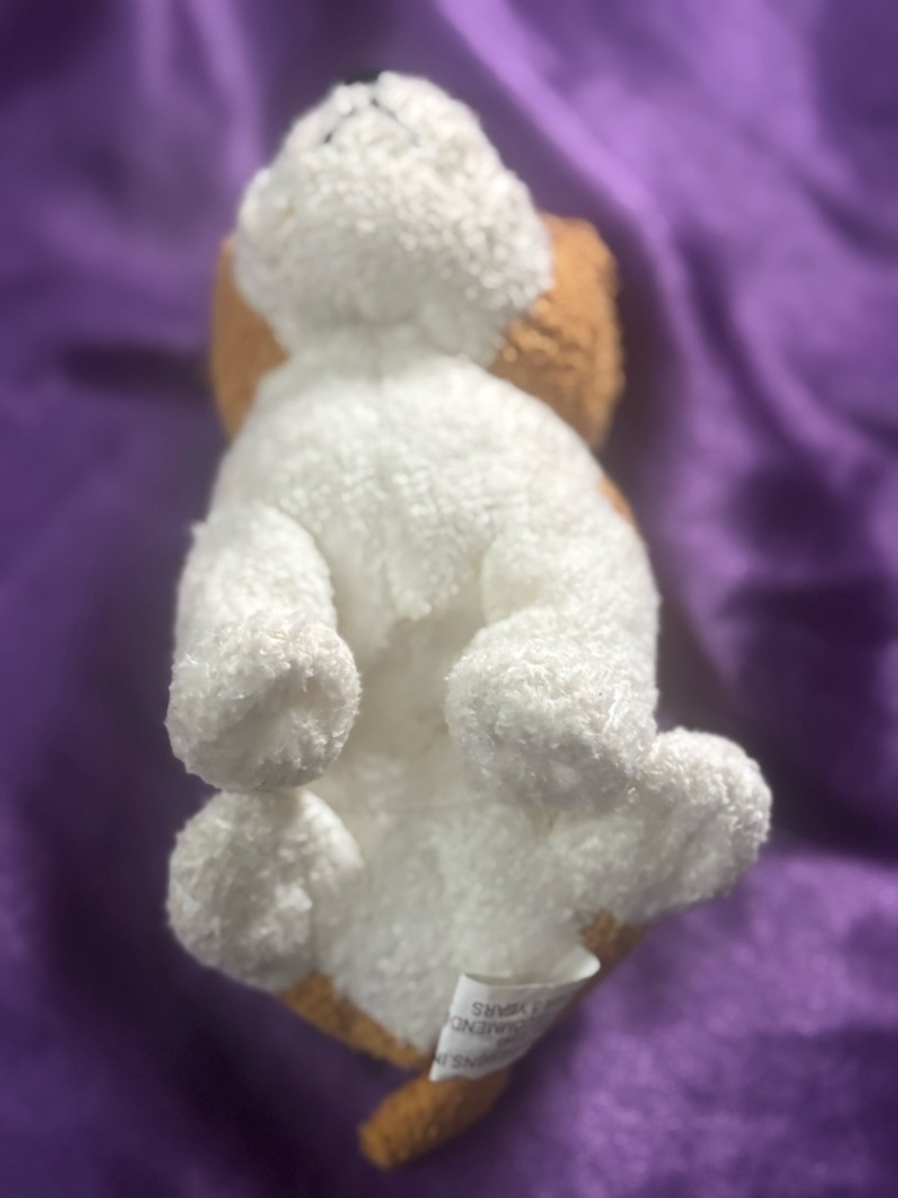 Unipak Plush Puppy Stuffed Animal - White and Brown - Picture 2 of 7